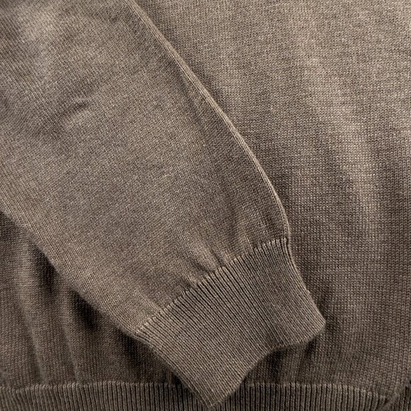 NWOT Roundtree & Yorke Beige 1/4 Zip Sweater Medium Knit Cotton Blend Basic - Picture 10 of 12